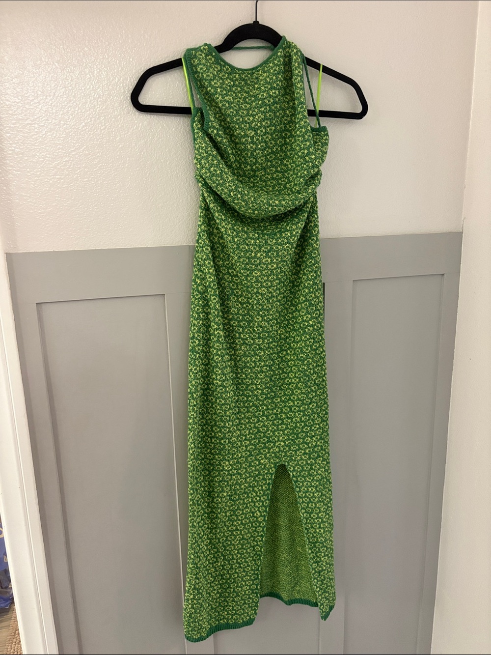 Free People Green Floral Backless Maxi Dress